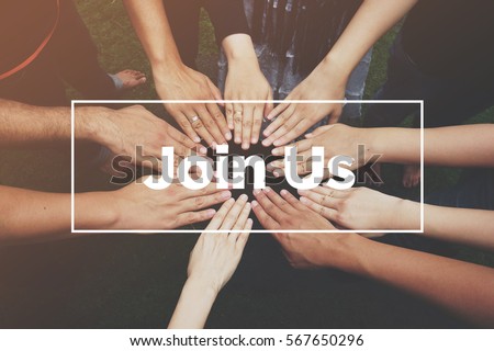Collaboration Concept with text: Join Us Royalty-Free Stock Photo #567650296
