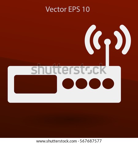 Wi-fi  router vector picture