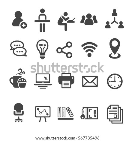 co-working space icon Royalty-Free Stock Photo #567735496