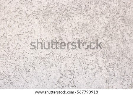 Decorative Background of Wall with Plaster. Gray Texture of Natural Material in Style Design.