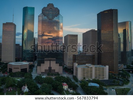 Houston Downtown After Sunset