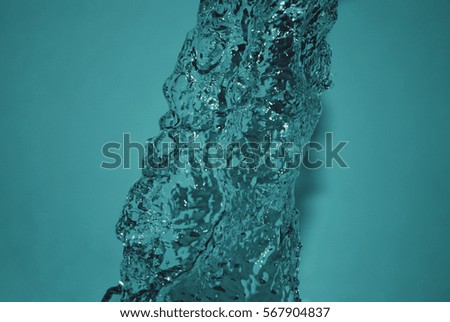 splashing turquoise water 