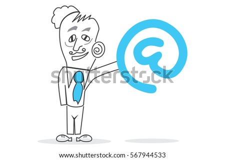 Businessman Character - Internet Symbol. A character designed to explain business topics such as finance.
