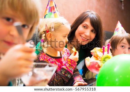 Family Enjoying a Birthday Party