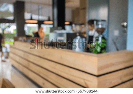 Coffee blurred with people in modern loft cafe, Blurry coffee shop