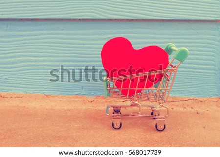 Heart for Valentines day in Cart.