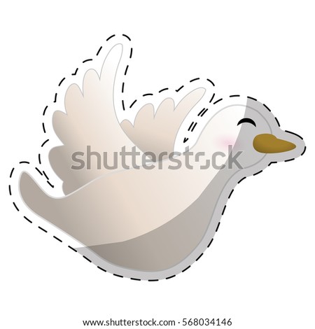 White dove icon image design, vector illustration