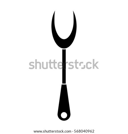 carving fork kitchen supplies icon image vector illustration design 