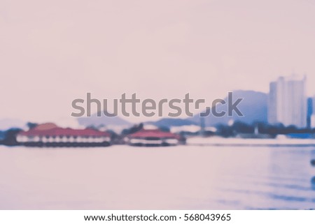 Picture blurred  for background abstract and can be illustration to article of Island