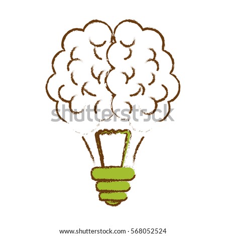 Color brain bulb icon design, vector illustration image