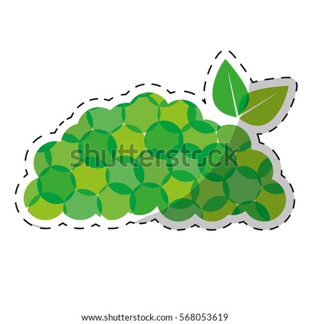 Green piled up leaves design, vector illustration image