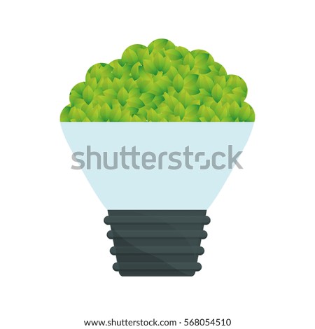 Green bulb leaves icon image, vector illustration