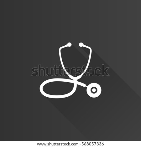 Stethoscope icon in Metro user interface color style.
