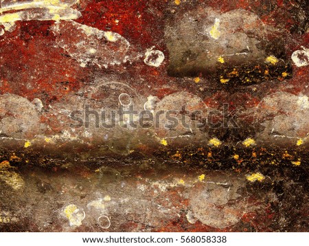 Grunge texture, brown, white, red, black color