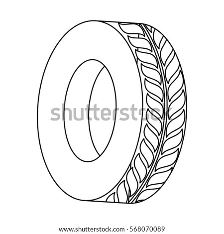 Figure tire of car icon image, vector illustration image
