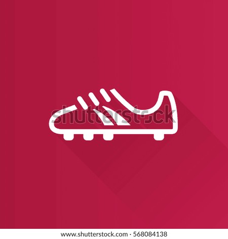 Soccer Shoe icon in Metro user interface color style. Sport football foot protection
