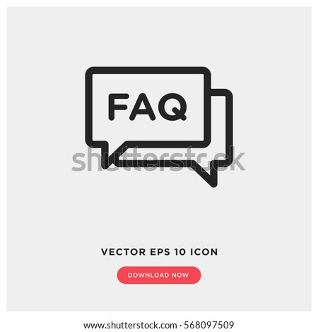 Faq vector icon, help symbol. Modern, simple flat vector illustration for web site or mobile app Royalty-Free Stock Photo #568097509