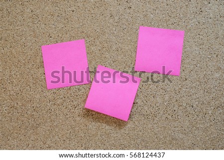 soft focus on notice board background with paper note.to do list concept.