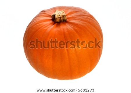 pumpkin, very perfect and bright, ready for you to add a face. clipping path, isolated