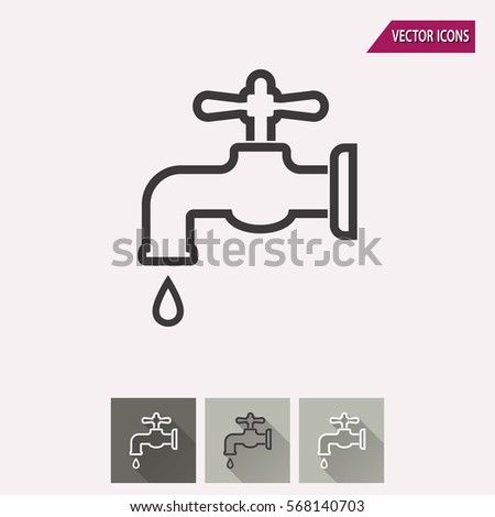 Faucet vector icon. Illustration isolated for graphic and web design.