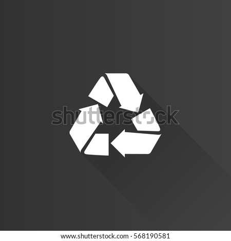 Recycle symbol icon in Metro user interface color style. Environment recyclable go green
