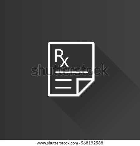 Medical prescription icon in Metro user interface color style. Medicine doctor healthcare
