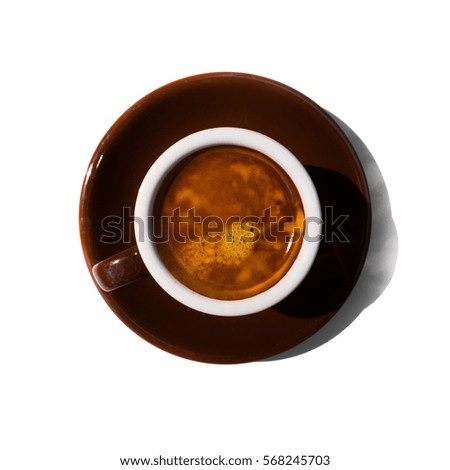 hot espresso coffee isolate