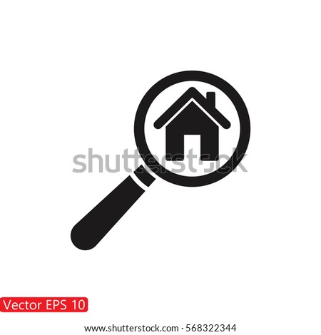Magnifier house  icon