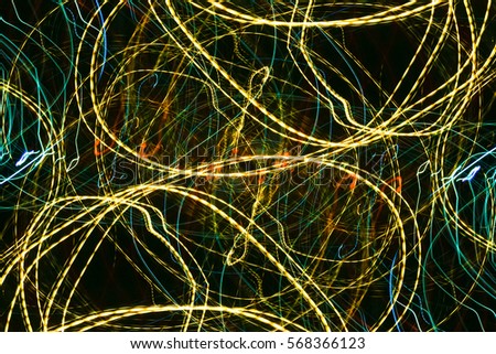 night colorful abtract background. lines of light 