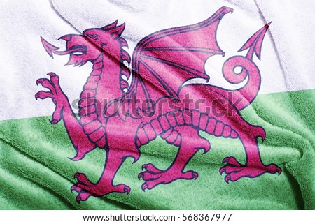  Welsh flag fluffy soft texture
