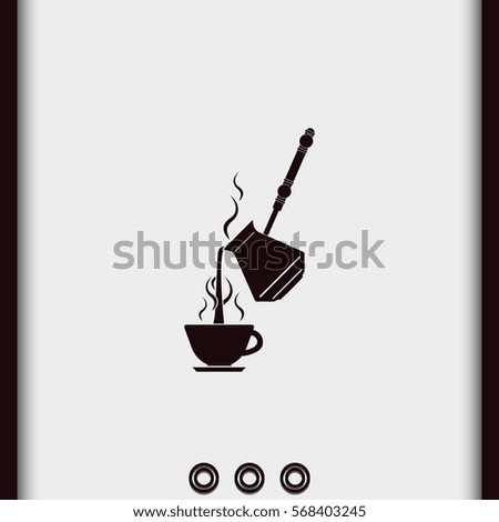 Turkish coffee illustration. Cup icon.