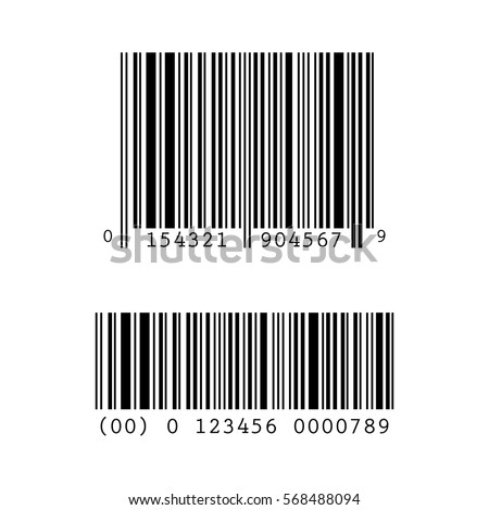 Set, collection of barcode templates isolated on white background.
