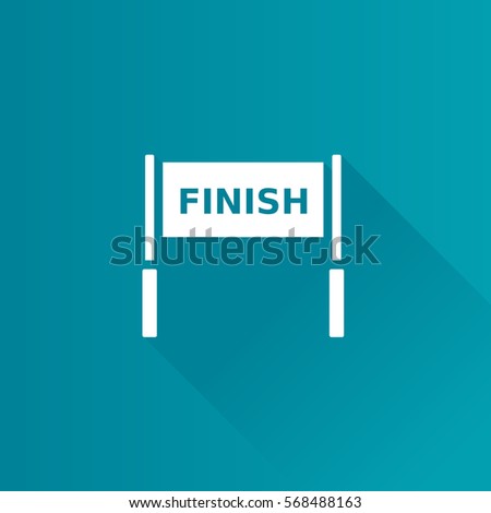 Finish line icon in Metro user interface color style. 