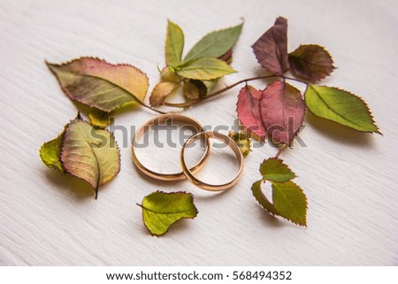 Gold rings, wedding