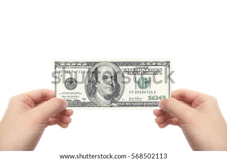 Handle us dollar banknote