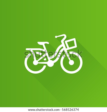 City bike icon in Metro user interface color style. Transportation sport urban