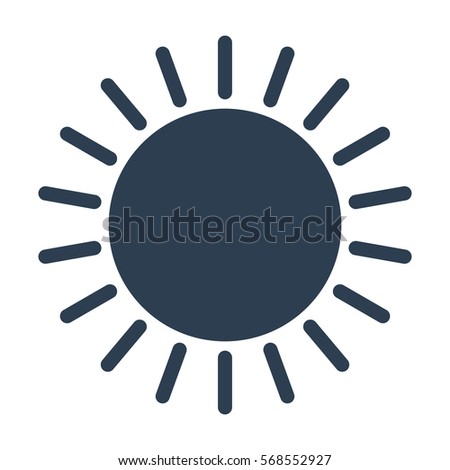 Sun vector icon on white background. Vector illustration