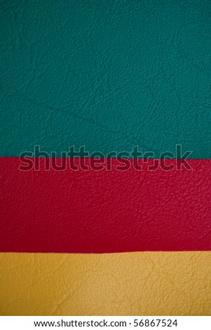 Leather green red yellow pattern background.