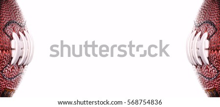 American football ball banner on white background and place for text