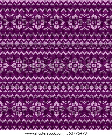 Knitted seamless geometric pattern