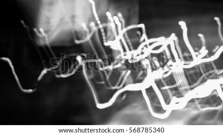 Abstract energy lights background - Black and White