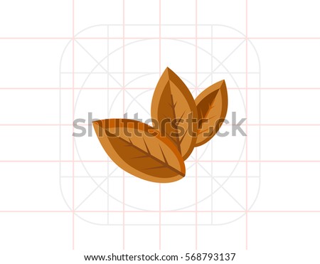 Three Dry Tobacco Leaves Icon
