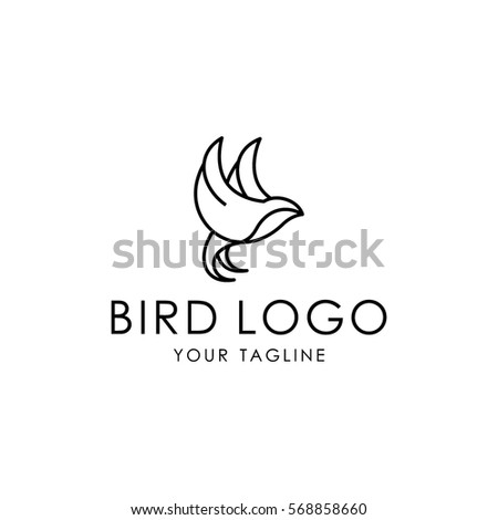 bird logo. vector template
