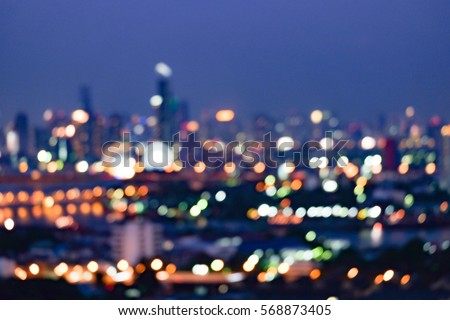 City light blur bokeh, background.Abstract picture concept