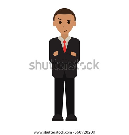 man business crossed arms suit necktie
