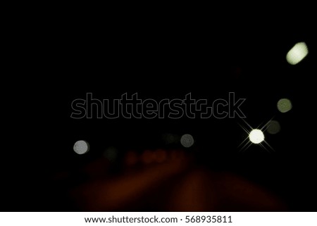Picture blurred  for background abstract and can be illustration to article of traffic in night with bokeh