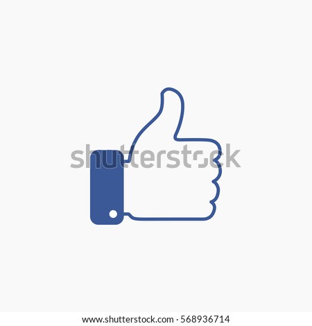 Thumb up symbol, finger up icon vector illustration.