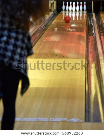 playing bowling 