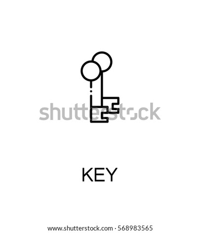 Key icon. Single high quality outline symbol for web design or mobile app. Thin line sign for design logo. Black outline pictogram on white background