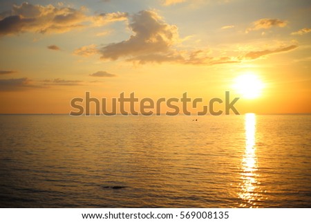 Sunset and sea in Thailand